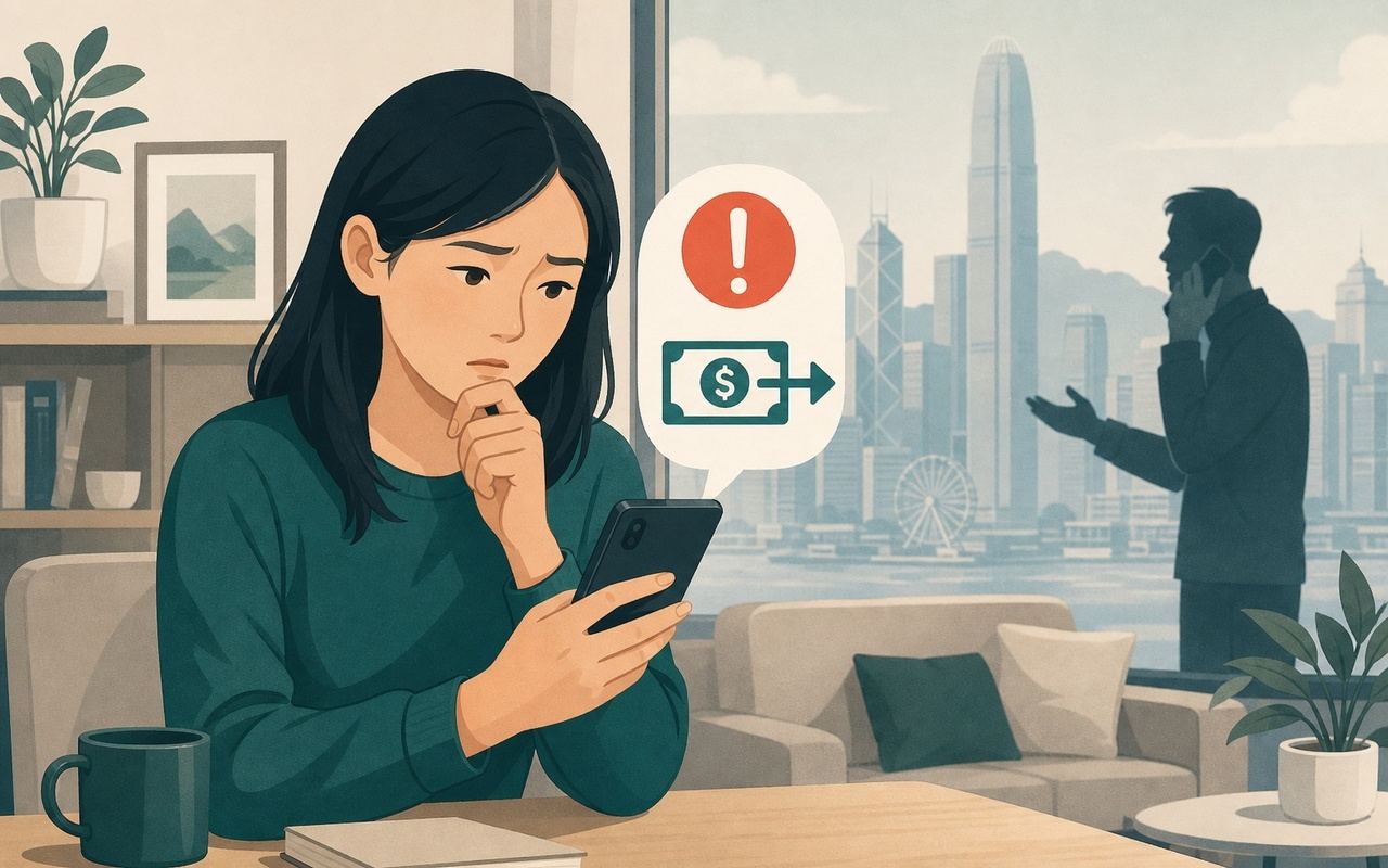 感情詐騙：聲稱突發意外急需用錢示意圖